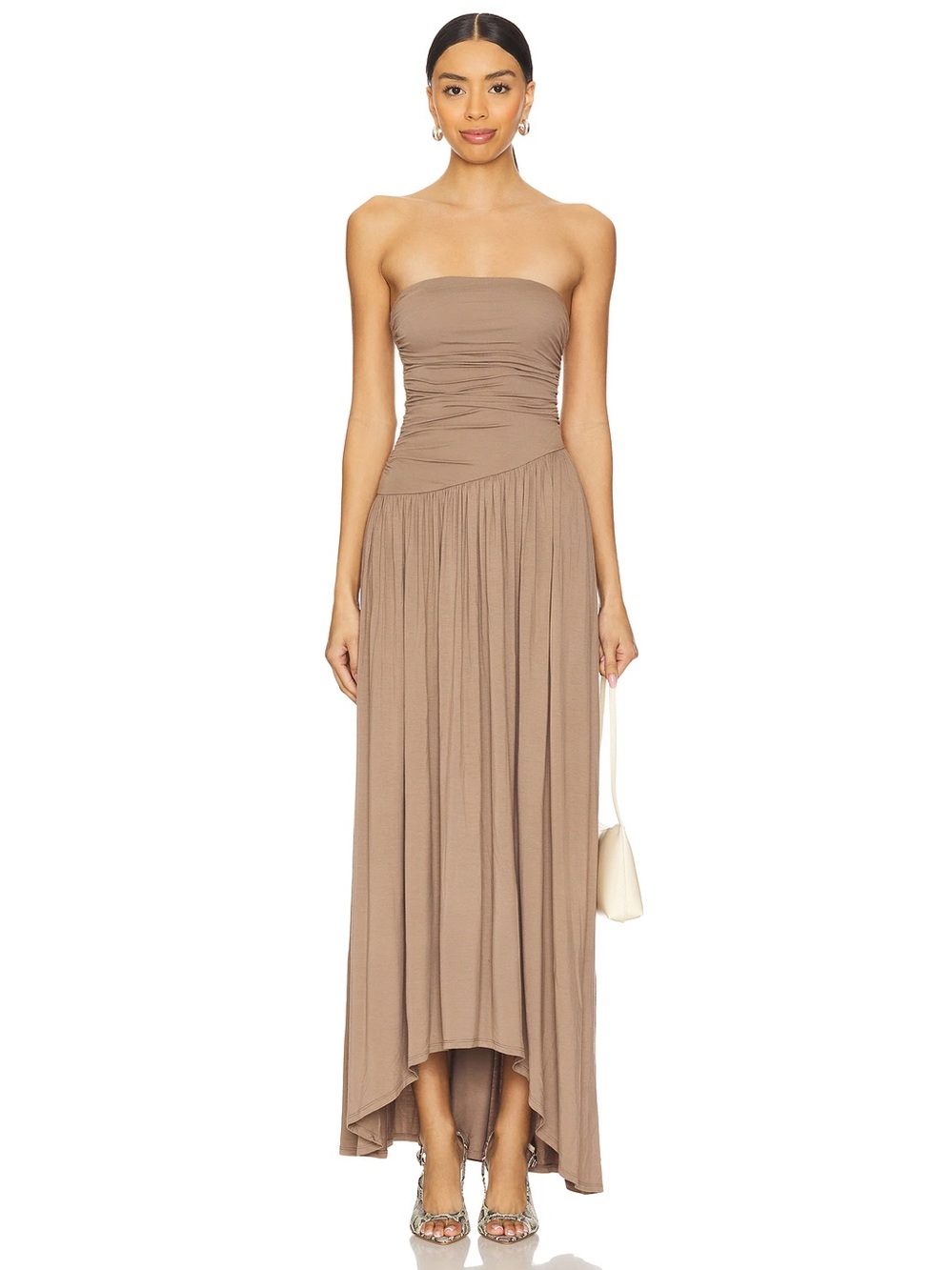 NWT Revolve X House of Harlow 1960 S Mavis Maxi Dress In Mushroom